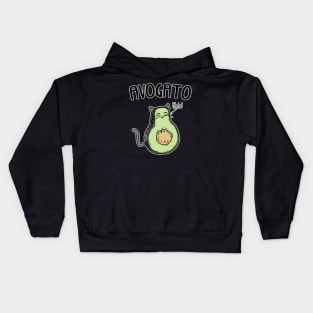 Hola Avogato Cat Meow Avocado Workout Gift Kids Hoodie